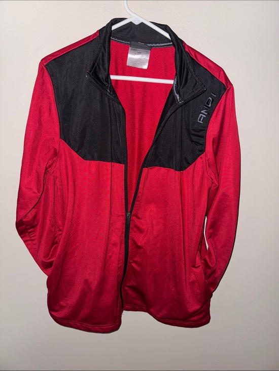And1 Other - AND1 Red and Black Lightweight Full-Zip Shirt Jacket